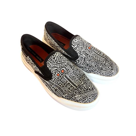 Cole Haan x Keith Haring Collection Grandpro Rally Slip On Sneaker Shoes 7 Women - Picture 1 of 7